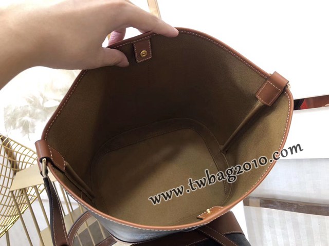 Celine專櫃2023新款TRIOMPHE標誌印花nano小號水桶包 191132 賽琳經典凱旋門肩背水桶包 sldj2389